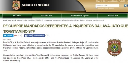 Declaração da PF